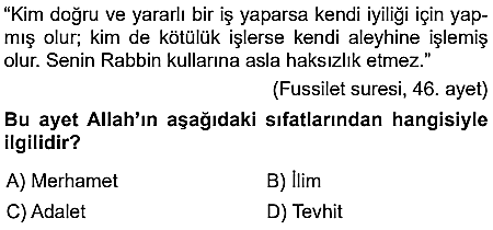 7.sınıf din kulturu eba kazanım testleri ve cevapları