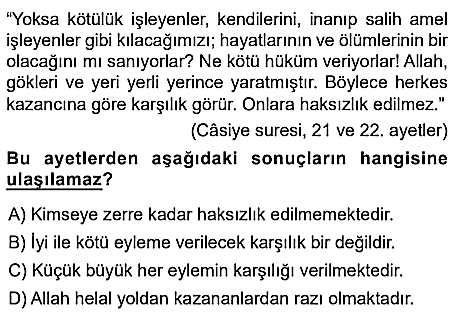 7.sınıf din kulturu eba kazanım testleri ve cevapları