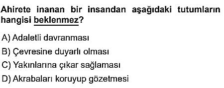 7.sınıf din kulturu eba kazanım testleri ve cevapları