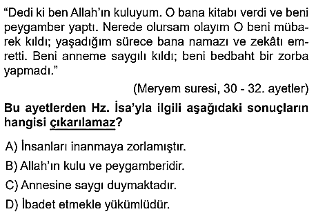 7.sınıf din kulturu eba kazanım testleri ve cevapları