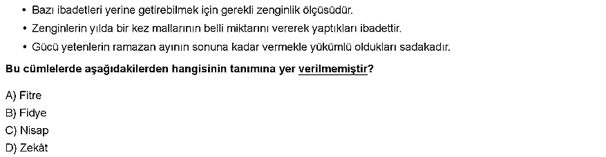 8. sınıf din kulturu eba kazanım testleri ve cevapları