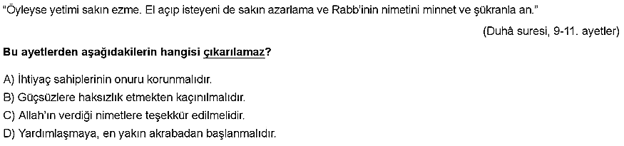 8. sınıf din kulturu eba kazanım testleri ve cevapları