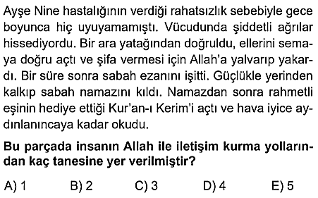 10.sınıf din kulturu eba kazanım testleri ve cevapları