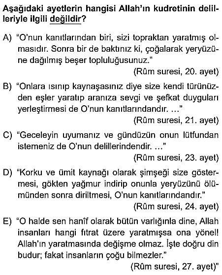 10.sınıf din kulturu eba kazanım testleri ve cevapları